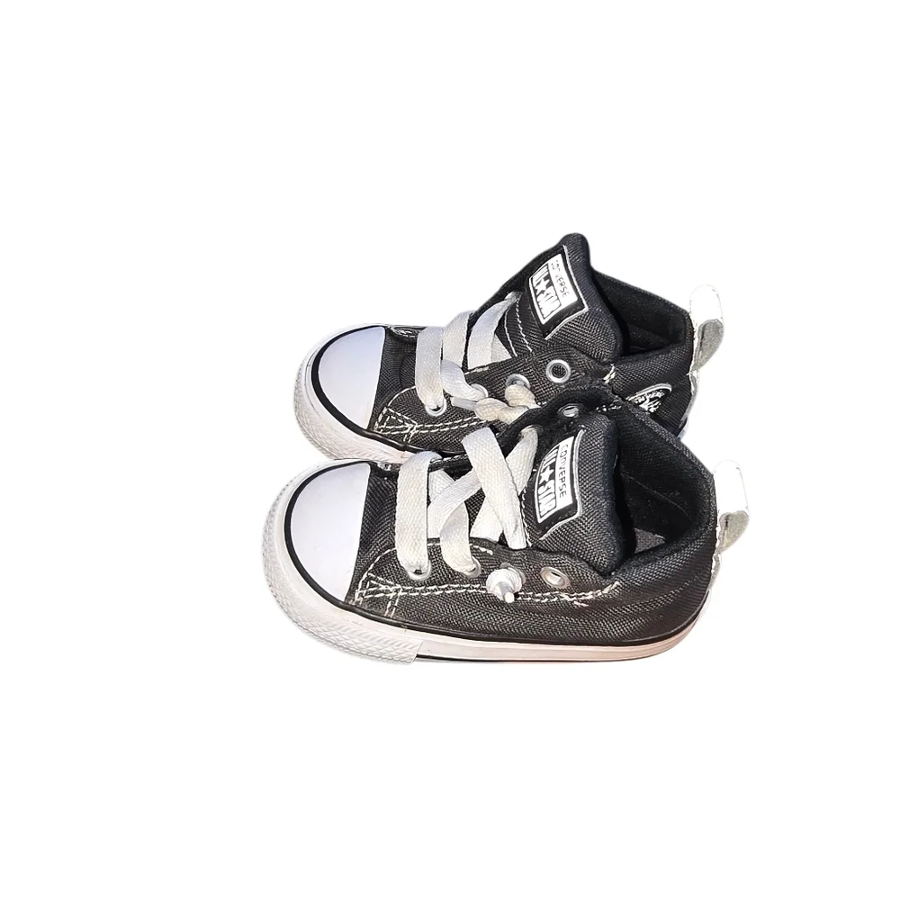 Converse Baby Toddler Charcoal Gray & White Chuck Taylor Sneakers Size 5 Unisex